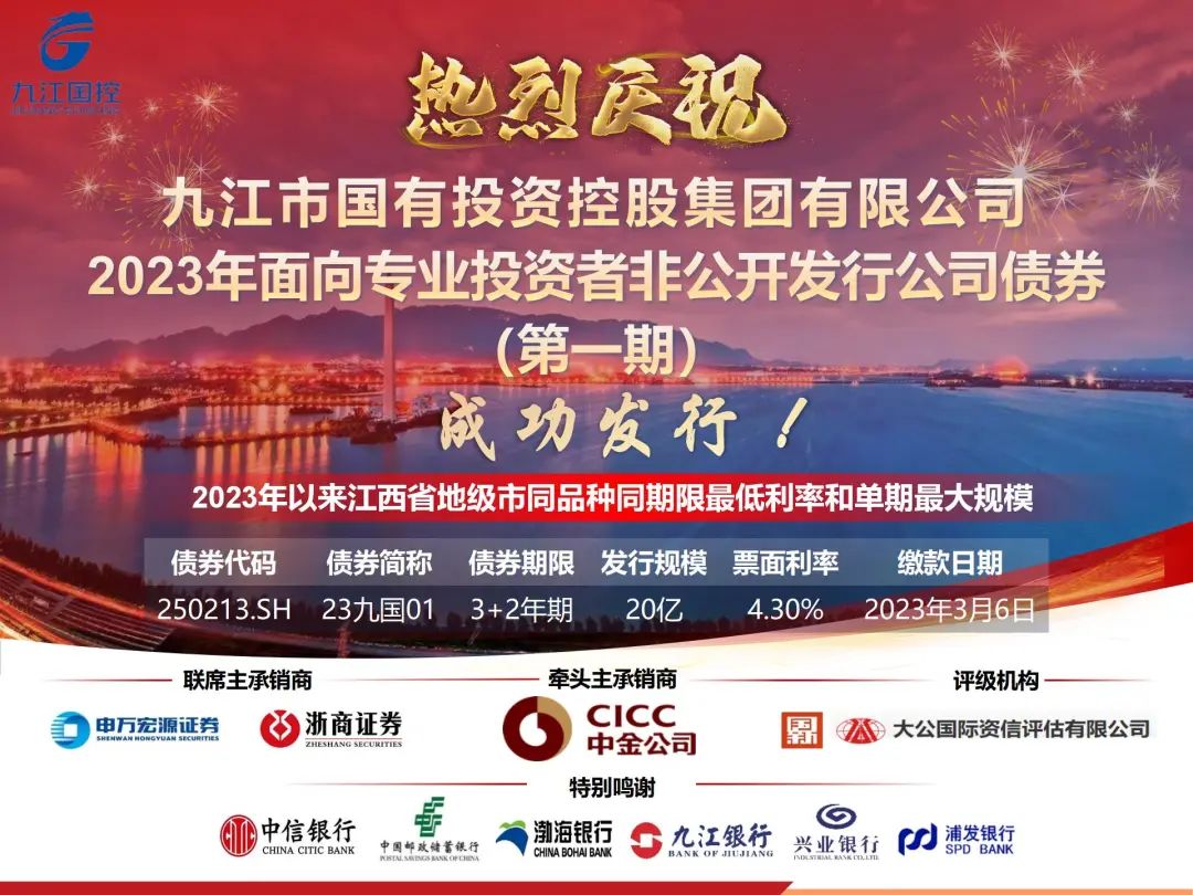 喜報頻傳！市國控集團成功發(fā)行20億元非公開發(fā)行公司債券